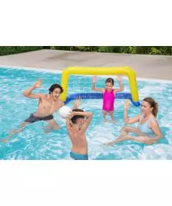 Porta gonfiabile da pallanuoto bestway con palla 142x76cm